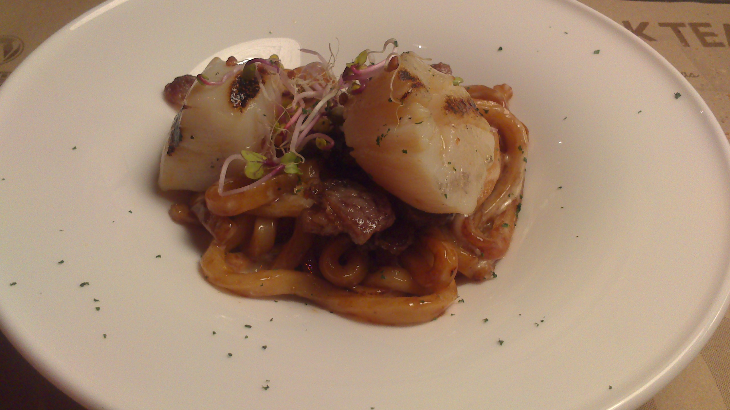 Bascook en Bilbao Udon con vieiras